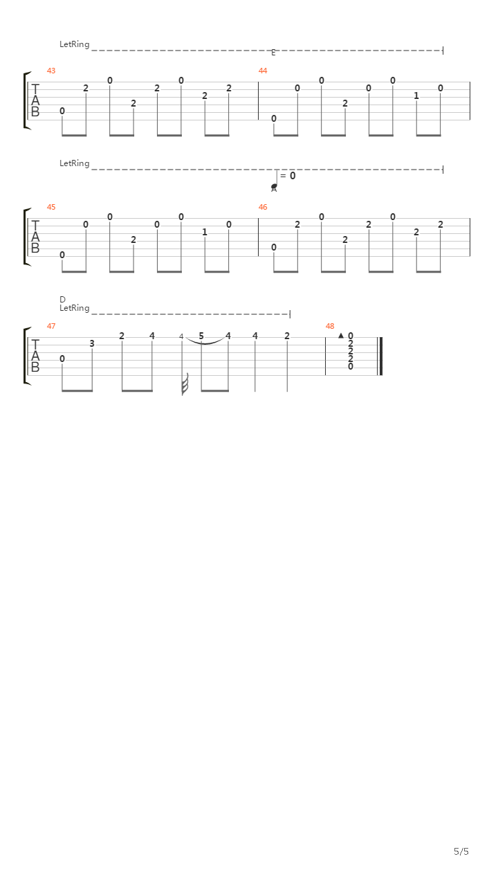 For the Sake of the Song吉他谱