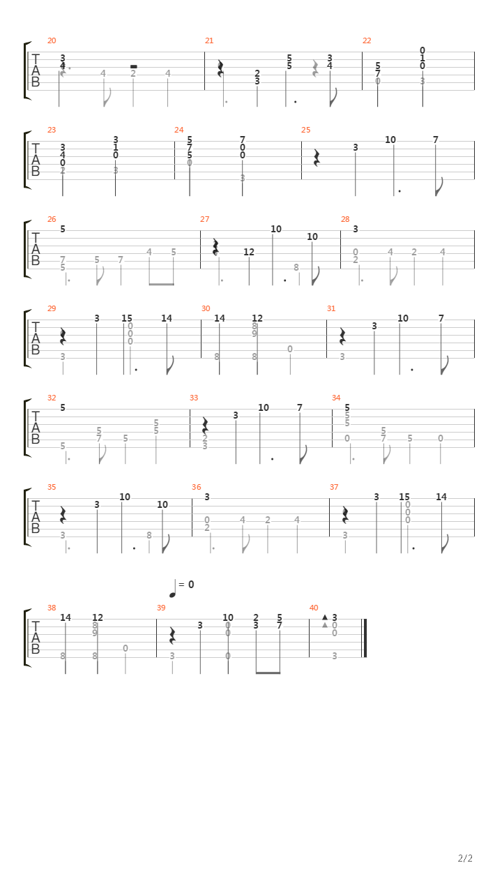 Gone With the Wind(Tara's Theme)吉他谱