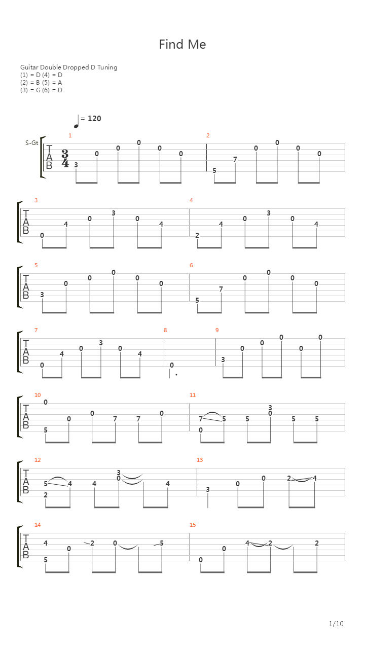 Find Me吉他谱