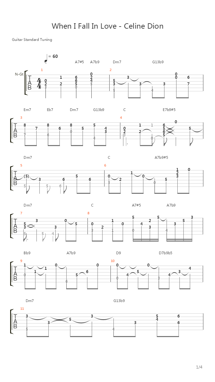 When I Fall In Love吉他谱