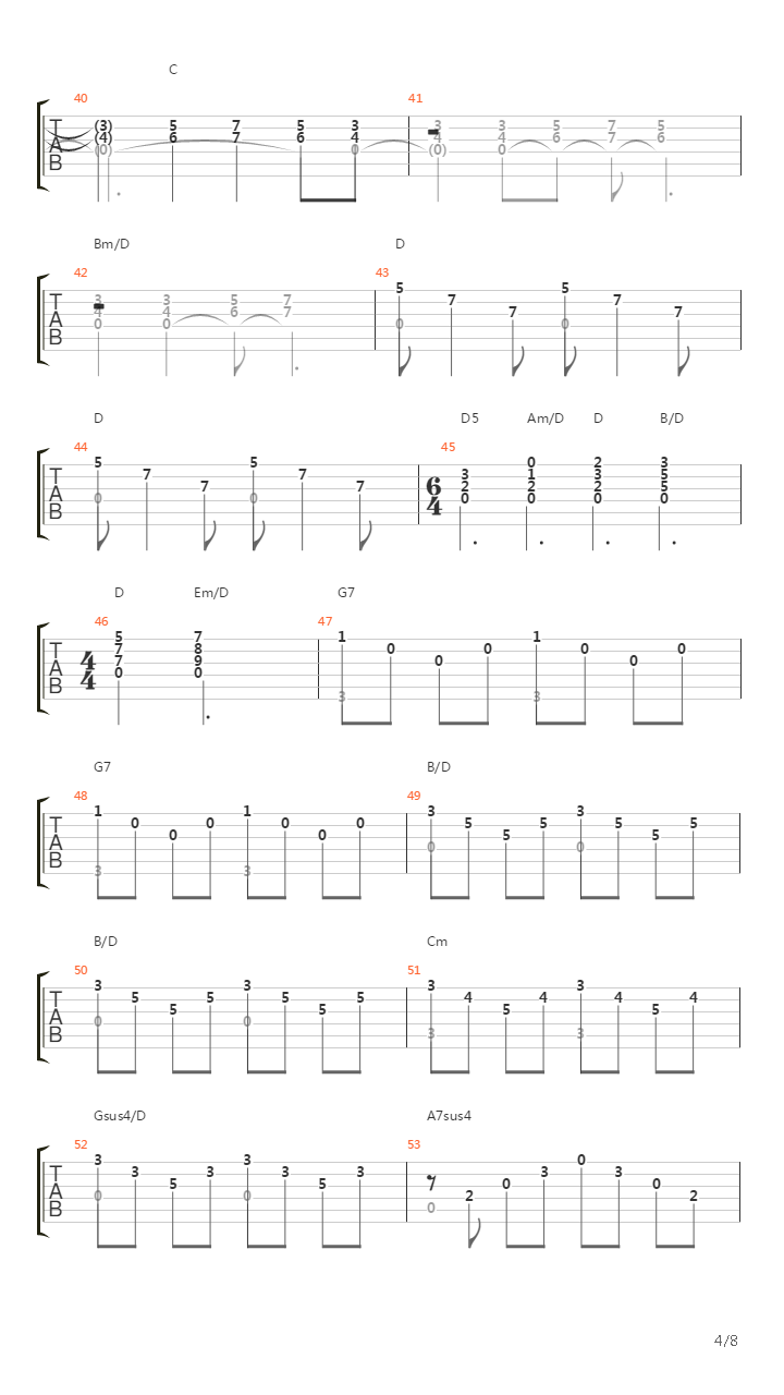 Harlequin吉他谱