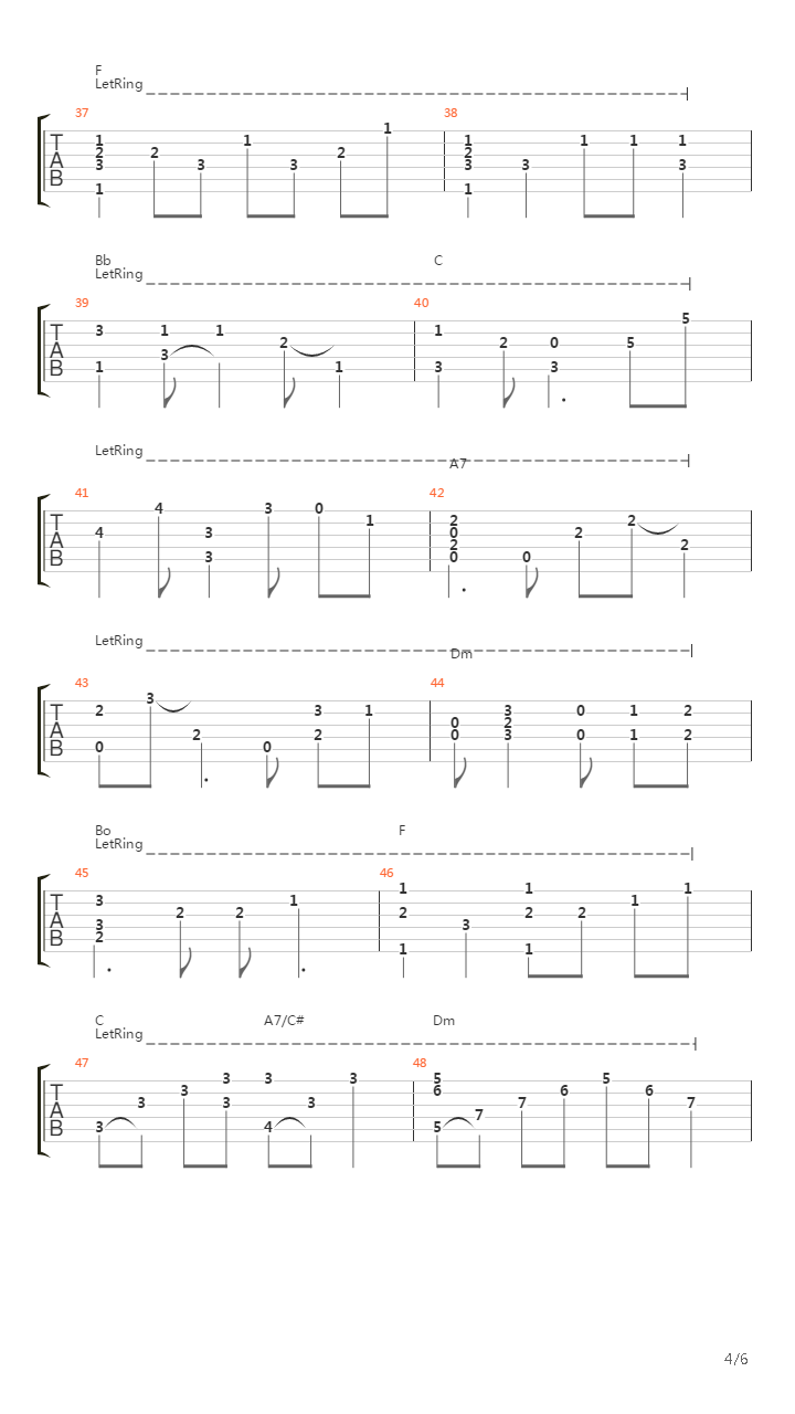 La Putain Vierge吉他谱