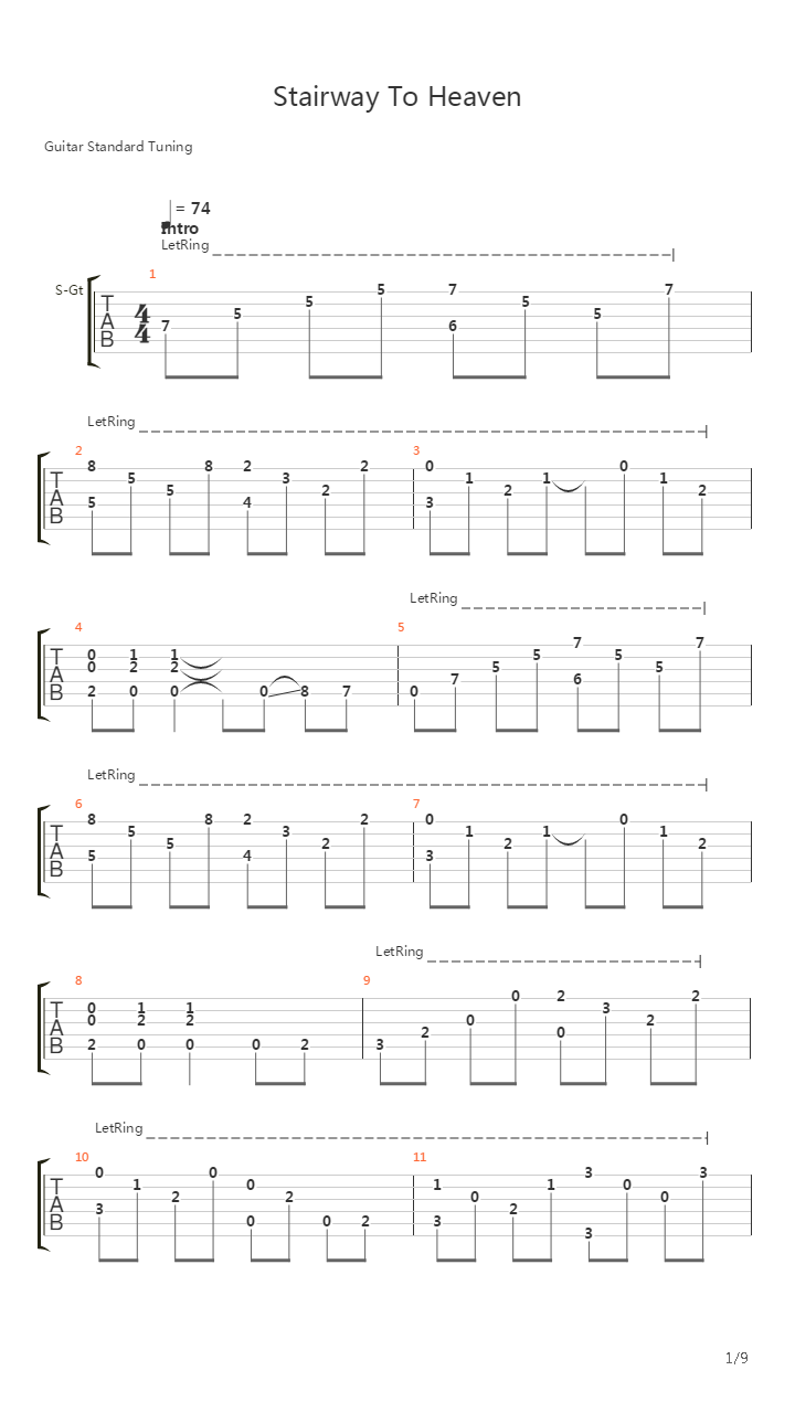 stairway to heaven-吉他谱(gtp谱,指弹)_led zeppelin(齐柏林飞艇)