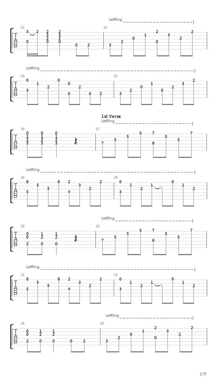 Stairway To Heaven -吉他谱