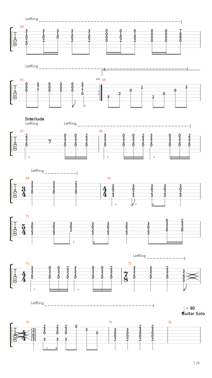 Stairway To Heaven -吉他谱