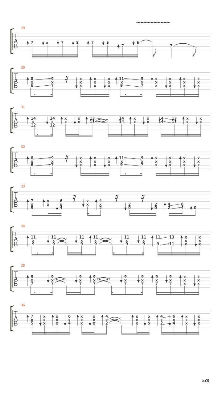 Rhythm tone-funk girl吉他谱