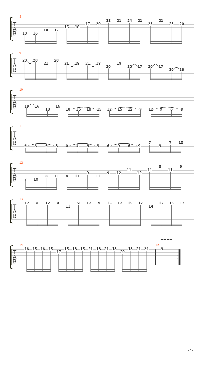 Two Fingers Arpeggios(两手指琶音-爬格子)吉他谱