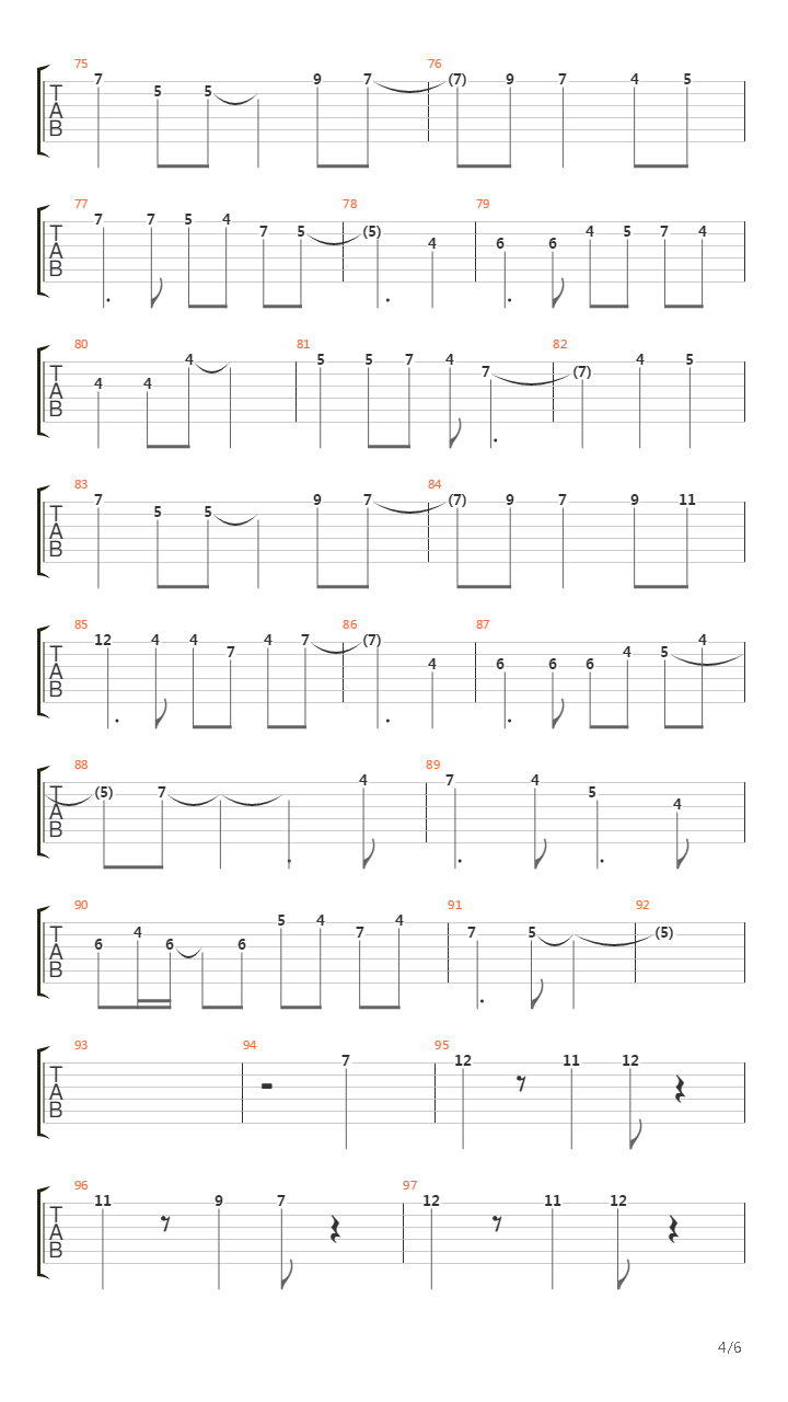 TARI TARI - 心の旋律吉他谱