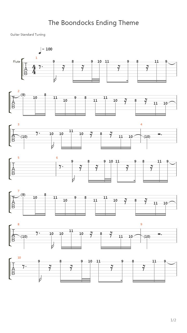 The Boondocks(乡下人) - Ending Theme吉他谱