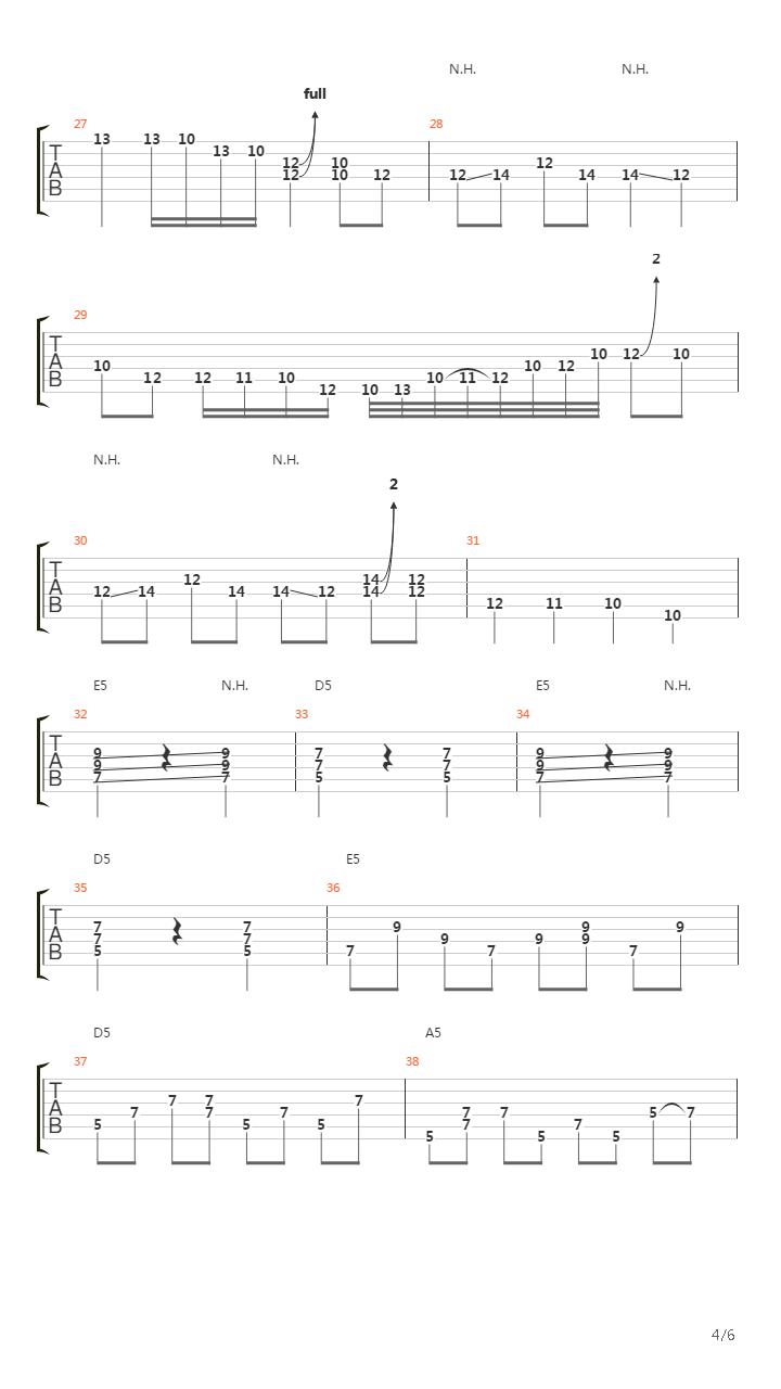 704 exercises for guitar, 1-96 - Beast吉他谱