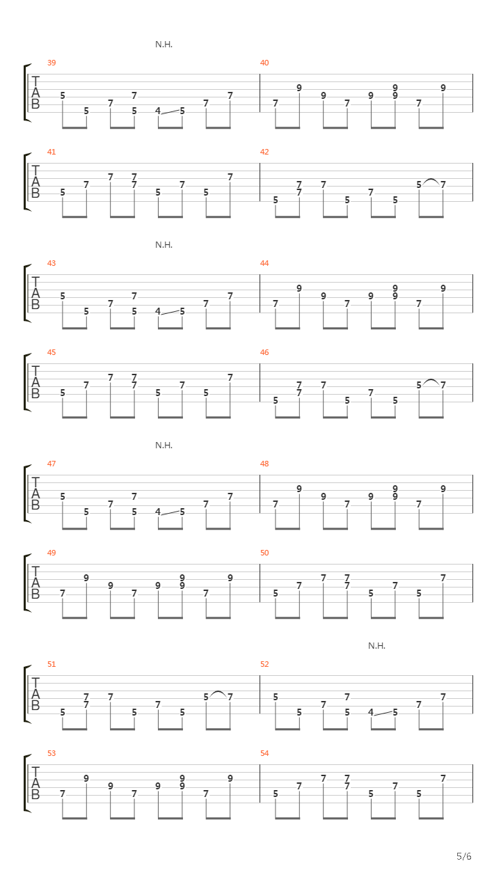 704 exercises for guitar, 1-96 - Beast吉他谱