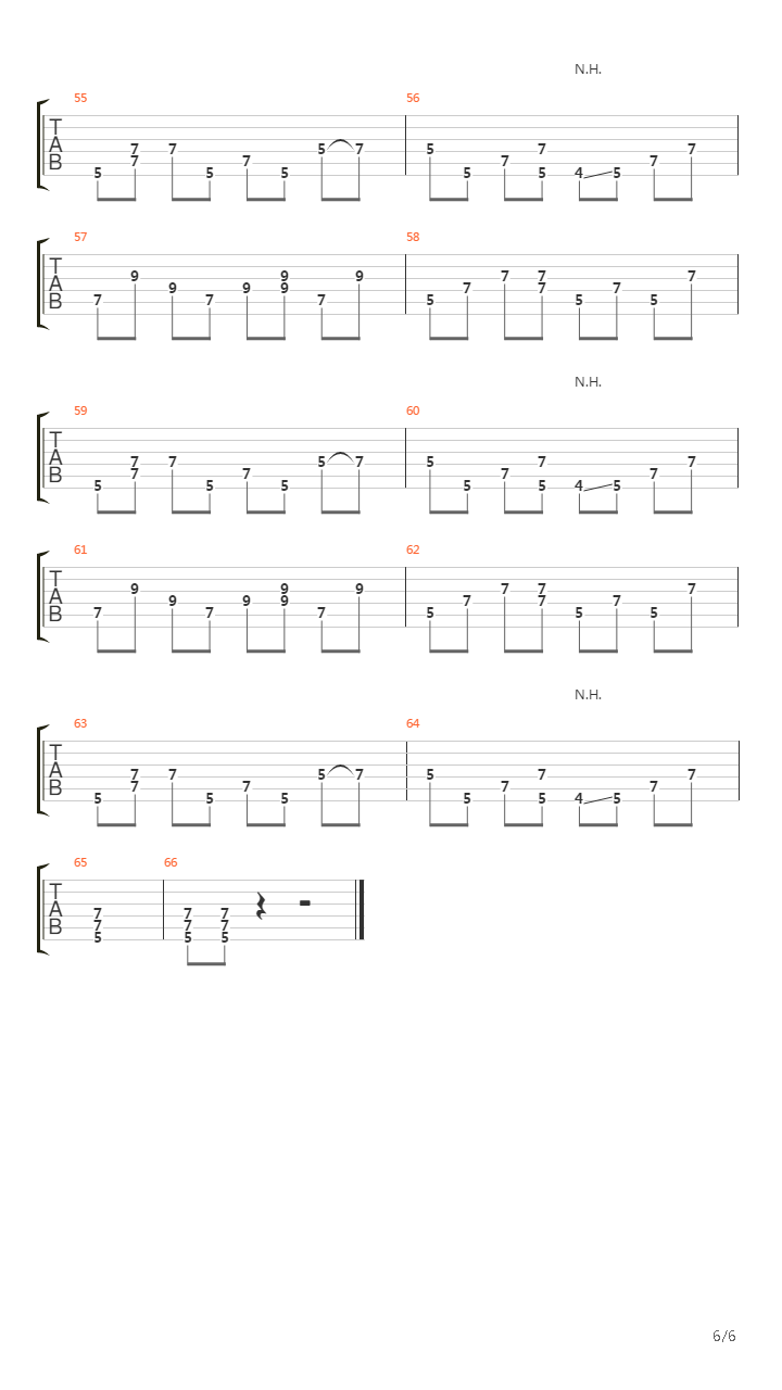 704 exercises for guitar, 1-96 - Beast吉他谱