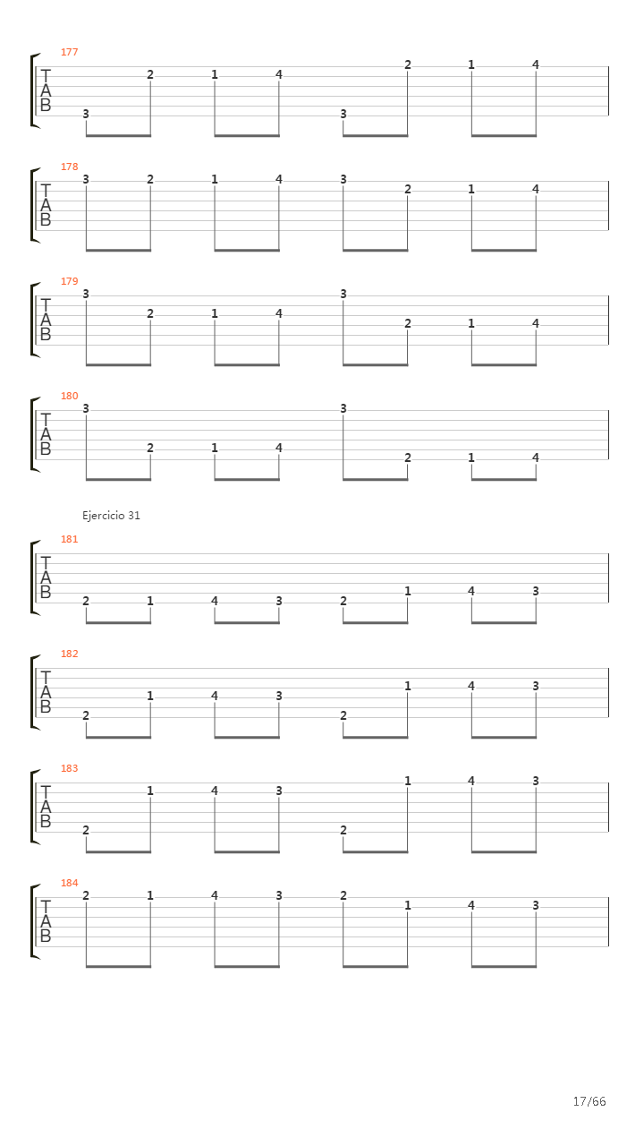 704 exercises for guitar, 1-96 - Exercises 1-96吉他谱