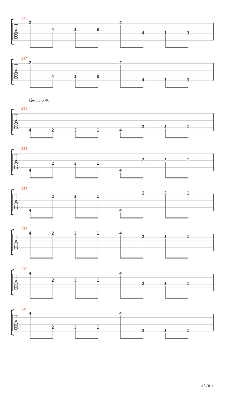 704 exercises for guitar, 1-96 - Exercises 1-96吉他谱