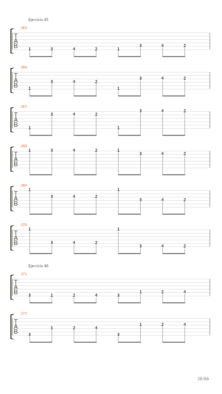 704 exercises for guitar, 1-96 - Exercises 1-96吉他谱