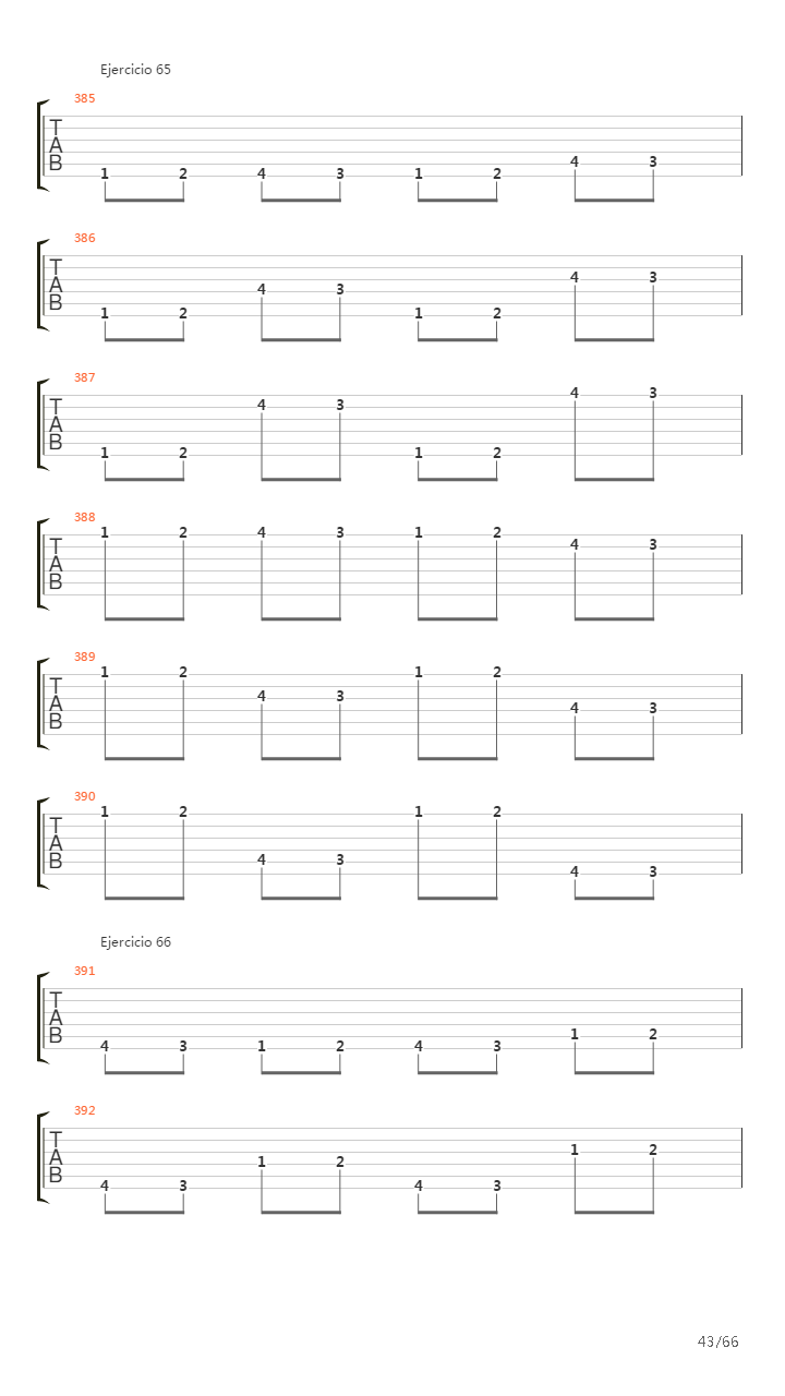 704 exercises for guitar, 1-96 - Exercises 1-96吉他谱