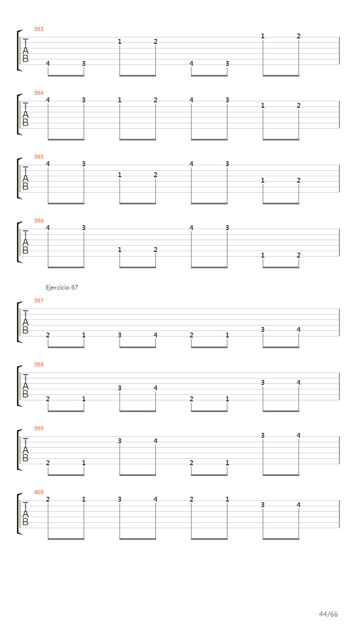 704 exercises for guitar, 1-96 - Exercises 1-96吉他谱