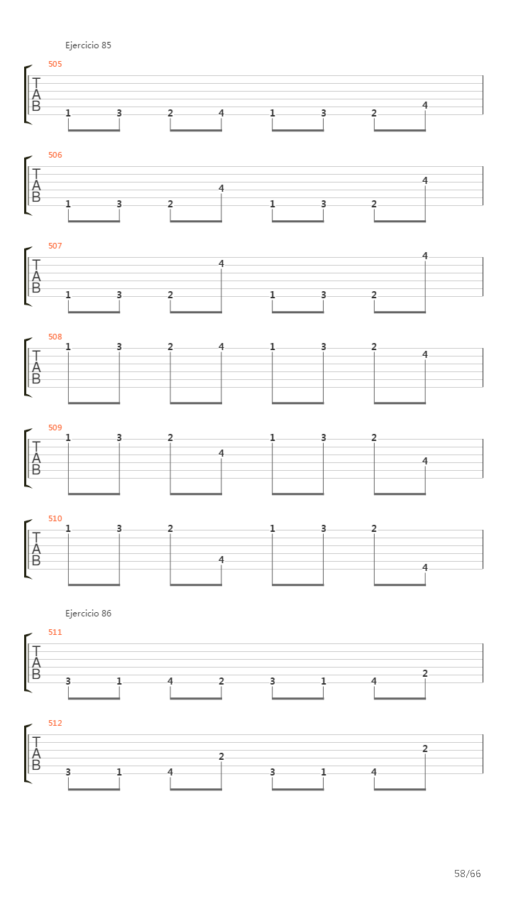 704 exercises for guitar, 1-96 - Exercises 1-96吉他谱