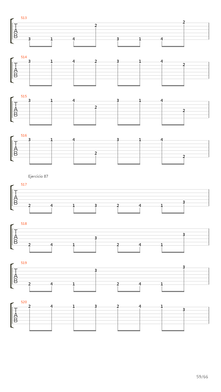 704 exercises for guitar, 1-96 - Exercises 1-96吉他谱