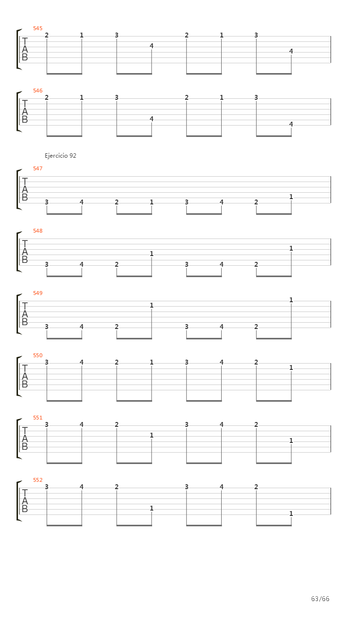 704 exercises for guitar, 1-96 - Exercises 1-96吉他谱