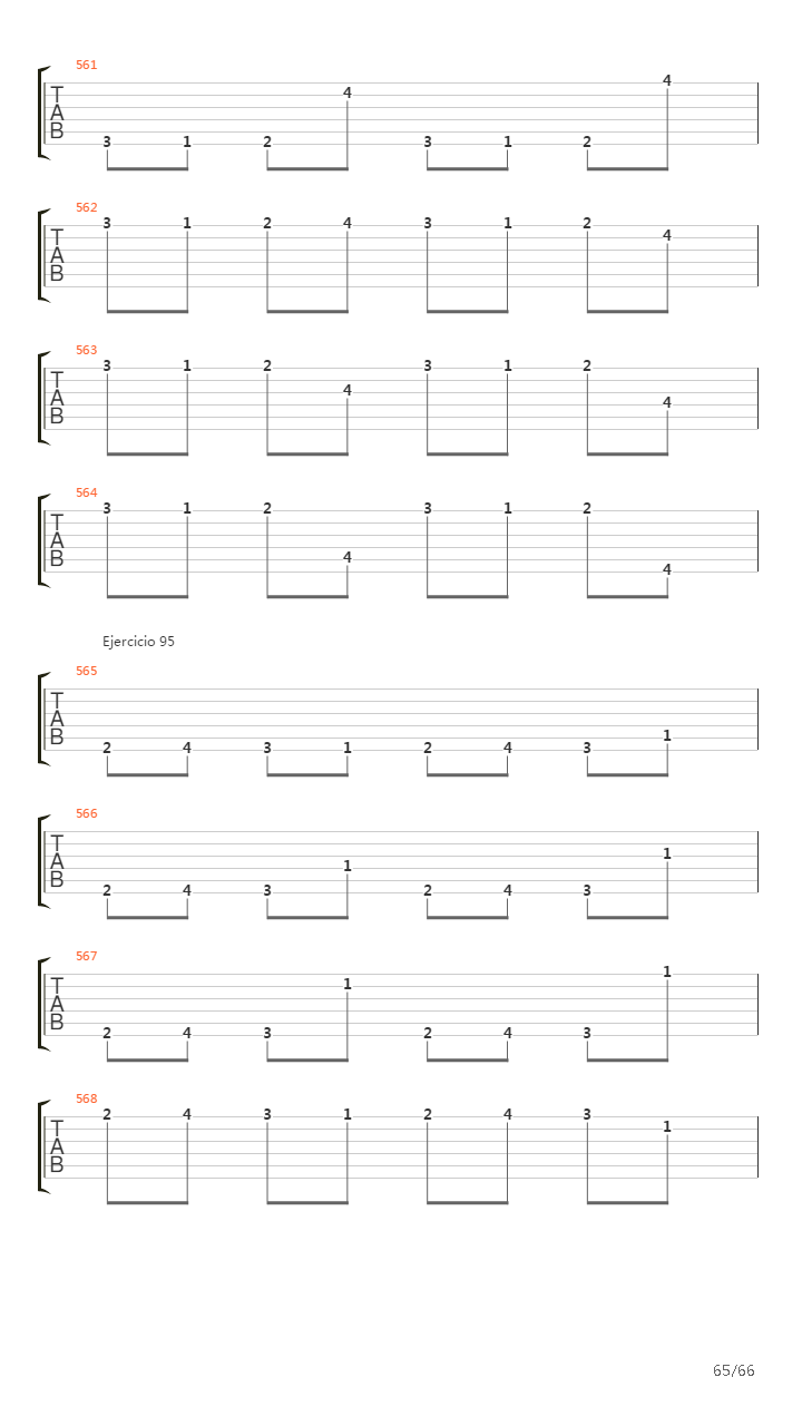 704 exercises for guitar, 1-96 - Exercises 1-96吉他谱