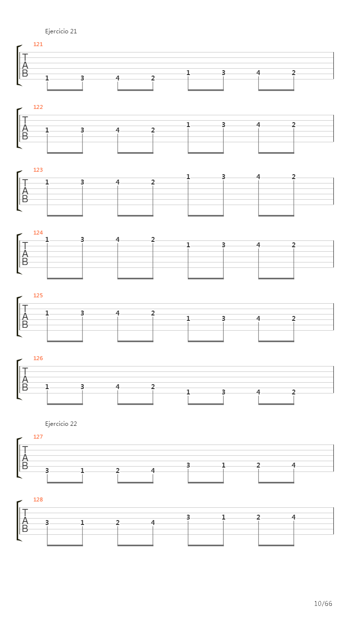 704 exercises for guitar, 1-96 - Exercises 1-96吉他谱