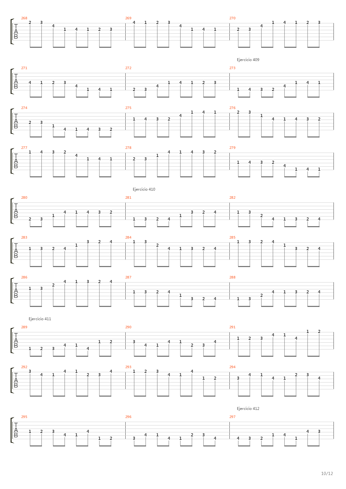 704 exercises for guitar, 1-96 - Exercises 383-416吉他谱