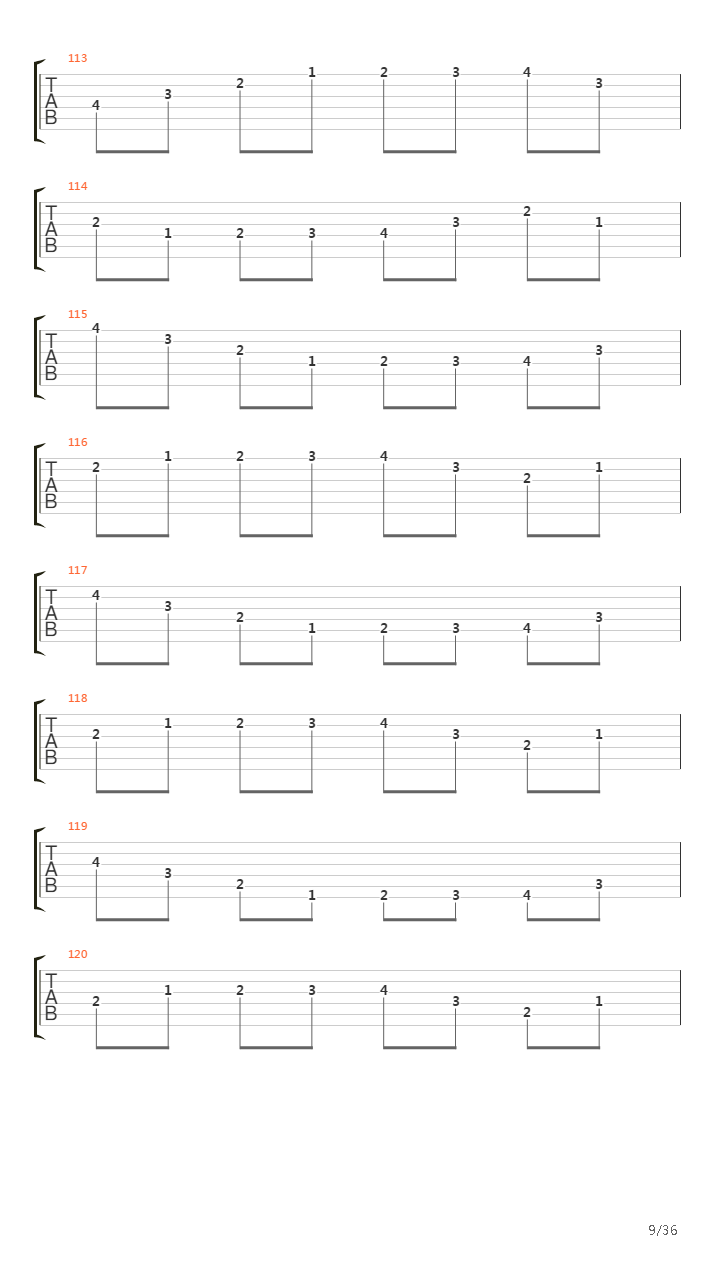 704 exercises for guitar, 1-96 - Exercises 383-416吉他谱