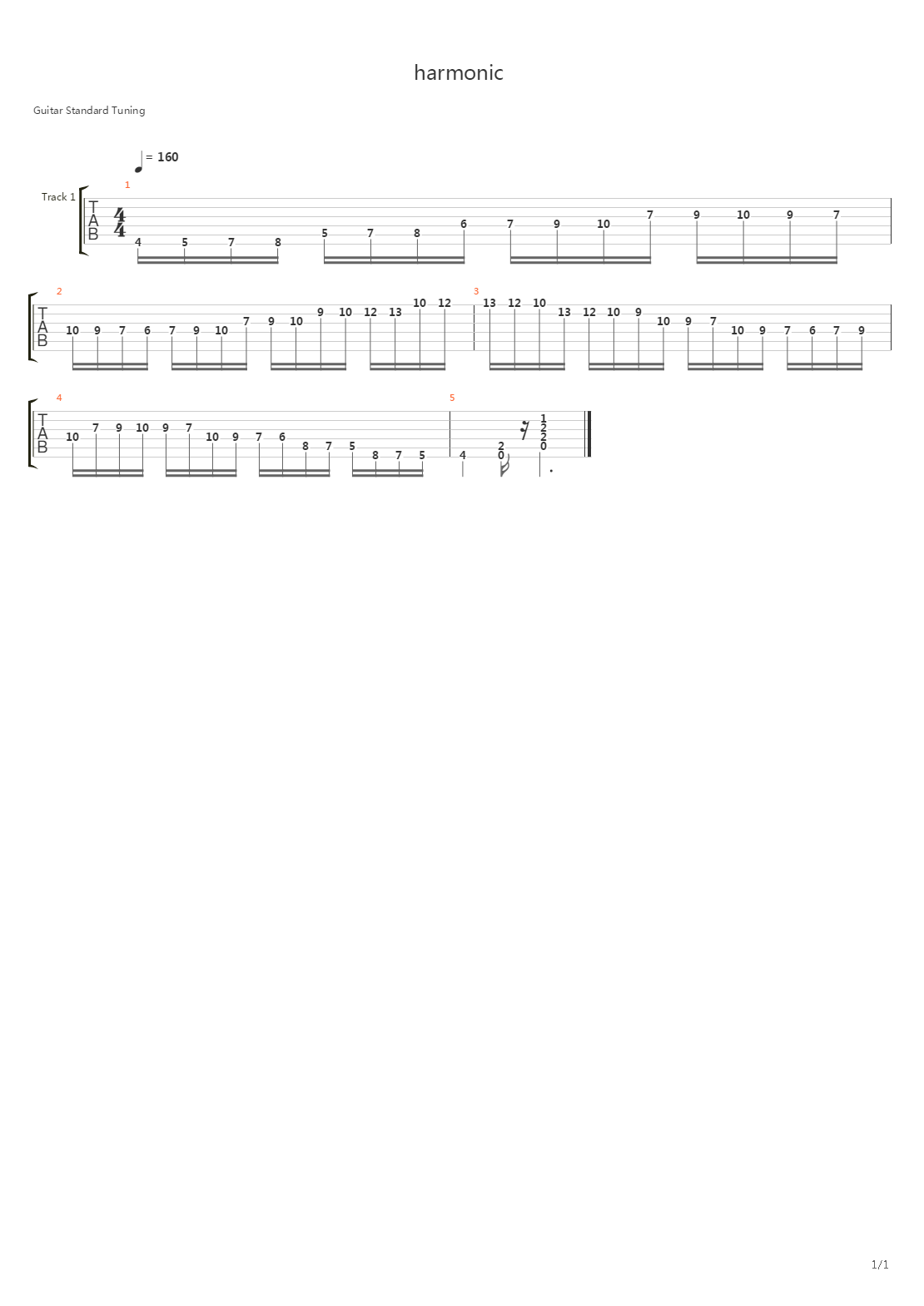 Cool Exercise - harmonic minor吉他谱