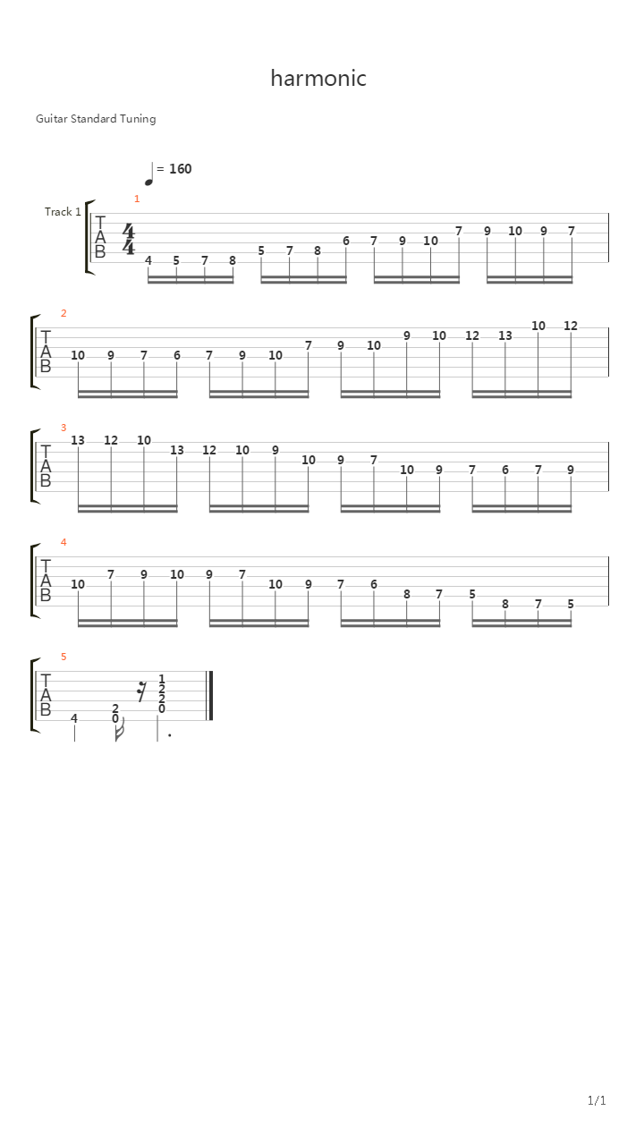 Cool Exercise - harmonic minor吉他谱