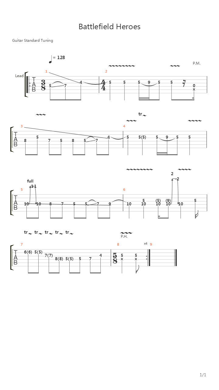 Battlefield(战地) - Heroes Theme吉他谱