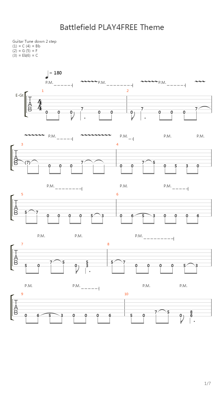 Battlefield(战地) - Play4free Theme吉他谱