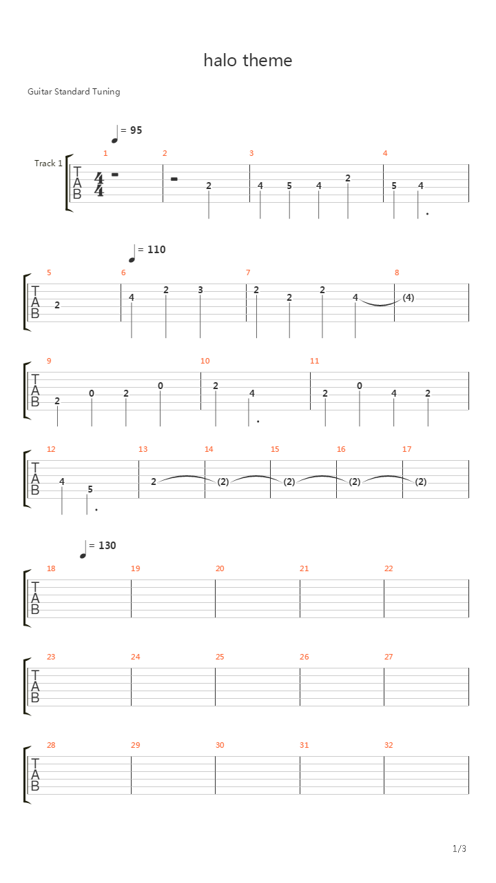 Halo 2(光晕 2) - Theme吉他谱