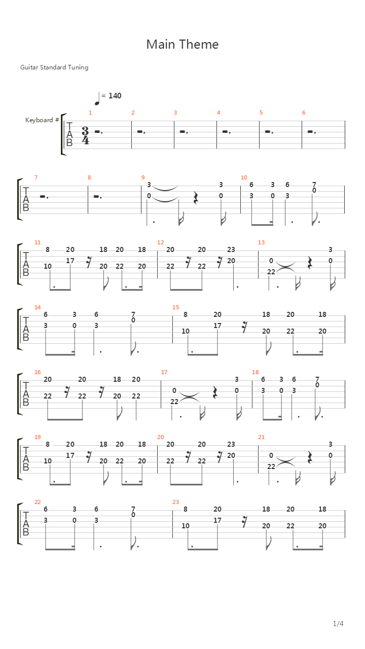 Jazz Jackrabbit(爵士兔) - Theme吉他谱