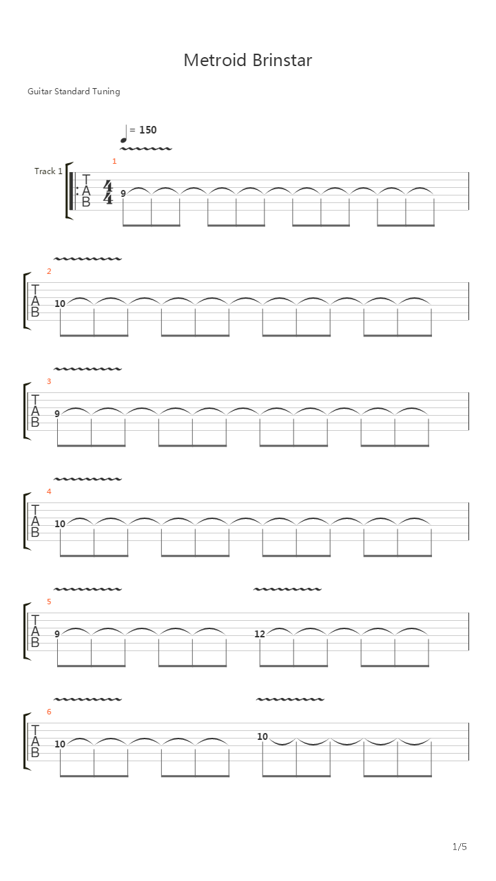 Metroid(银河战士) - Brinstar吉他谱