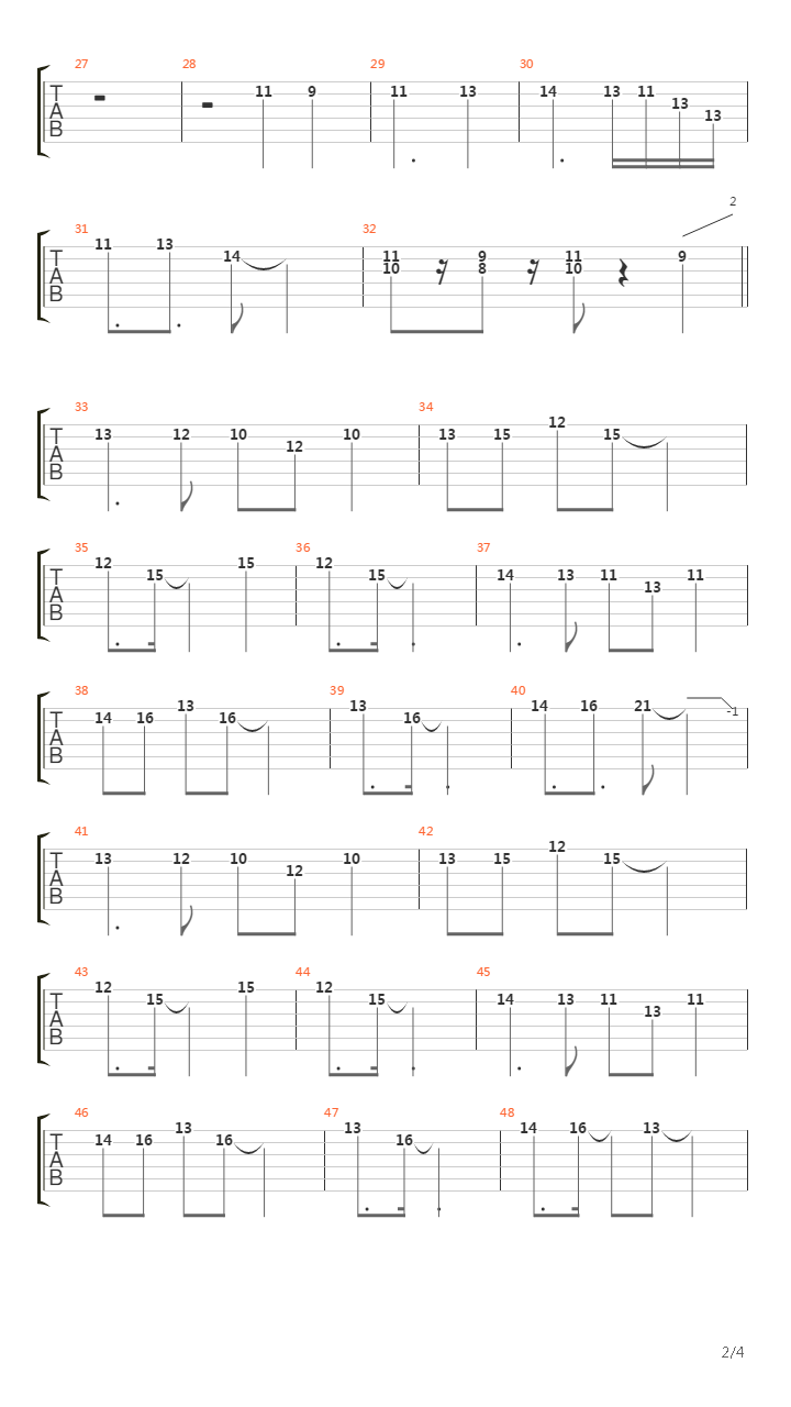 街头霸王4 - Theme Of Sakura吉他谱