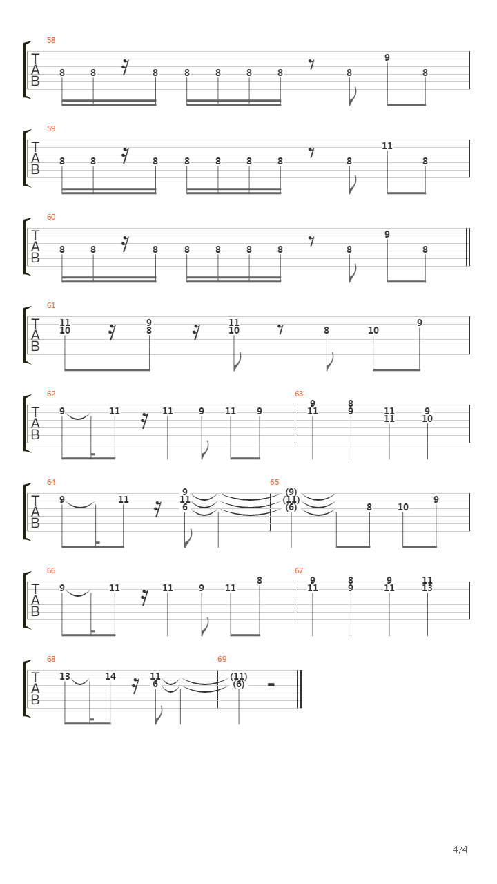 街头霸王4 - Theme Of Sakura吉他谱