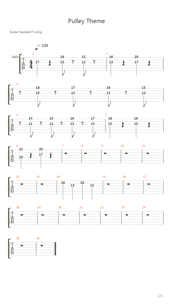 Bust A Move 4(超级泡泡龙4) - Pulley Theme吉他谱