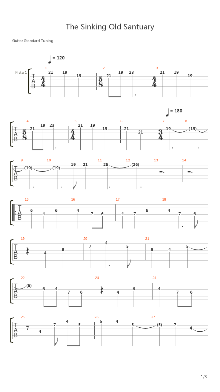 Castlevania(恶魔城) - The Sinking Old Sanctuary吉他谱