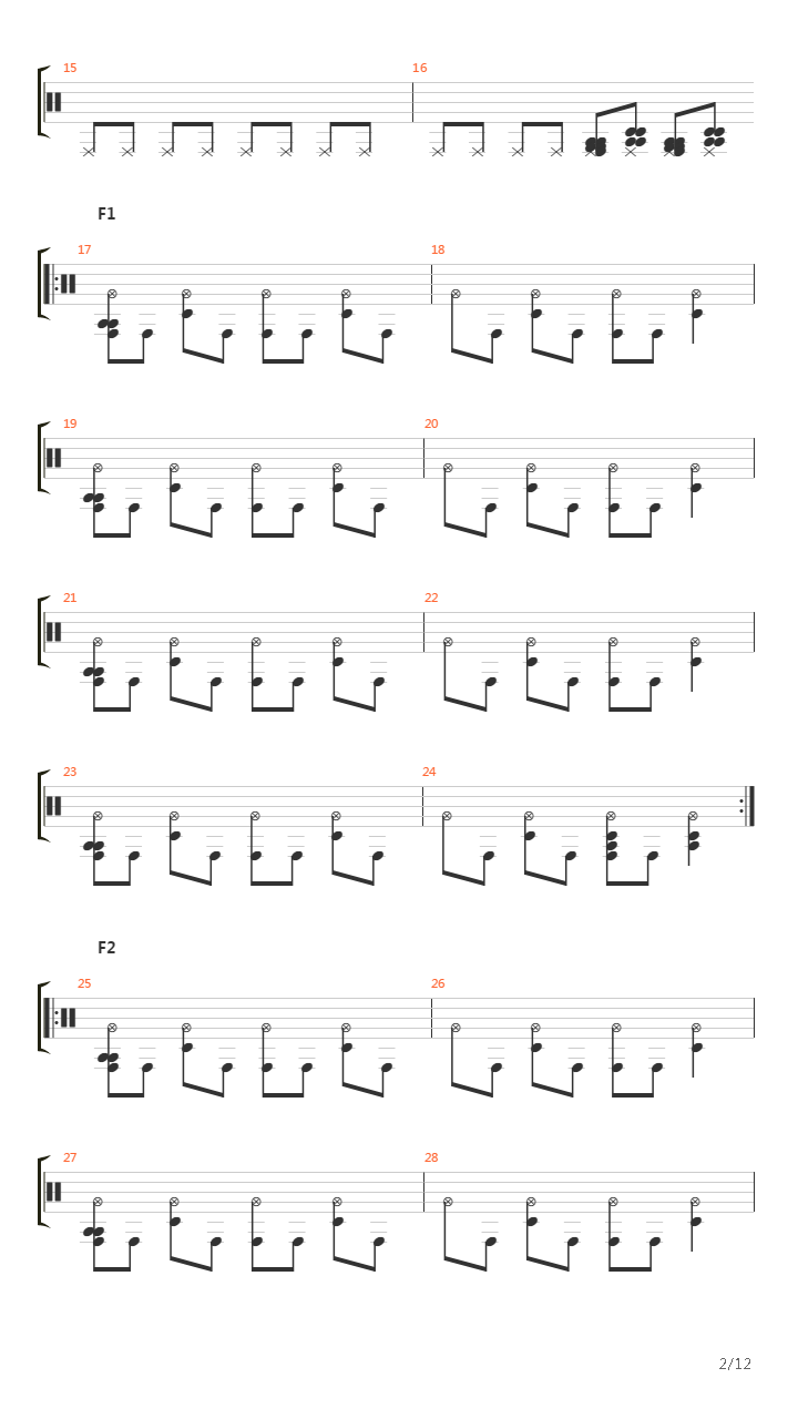 Doom 2(毁灭战士2) - Entryway吉他谱