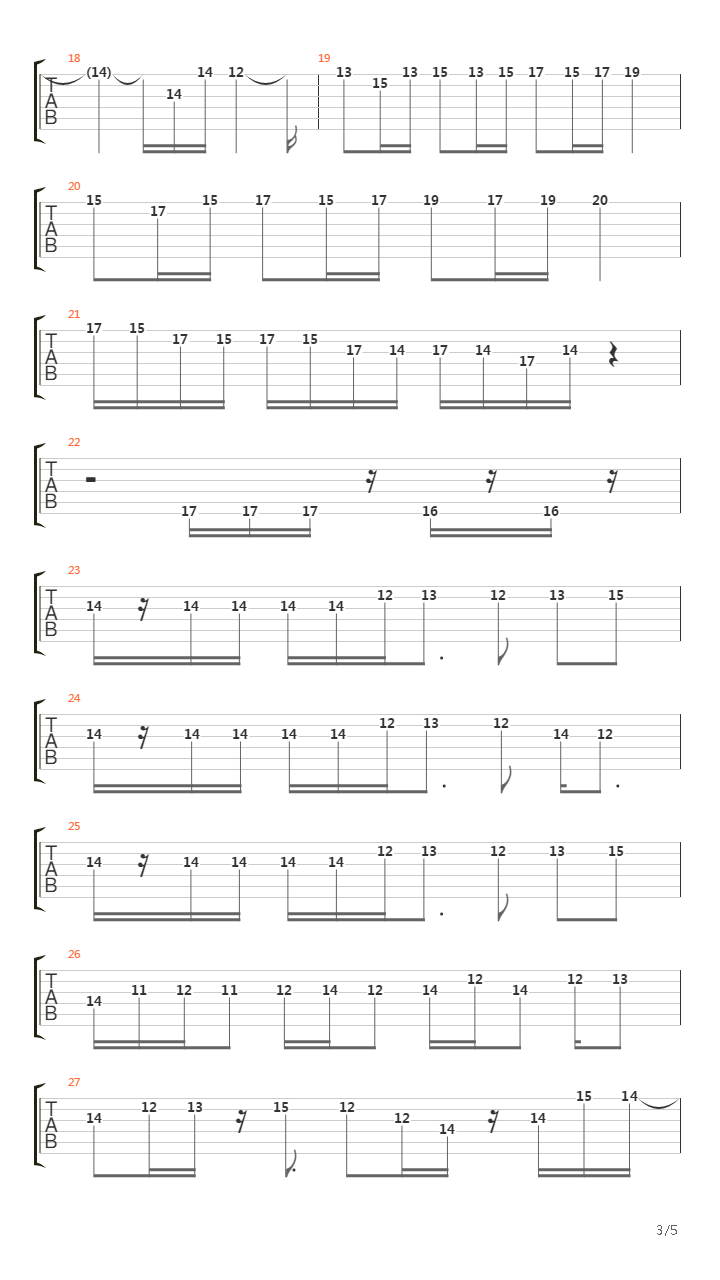 魂斗罗(Contra) - Waterfall吉他谱