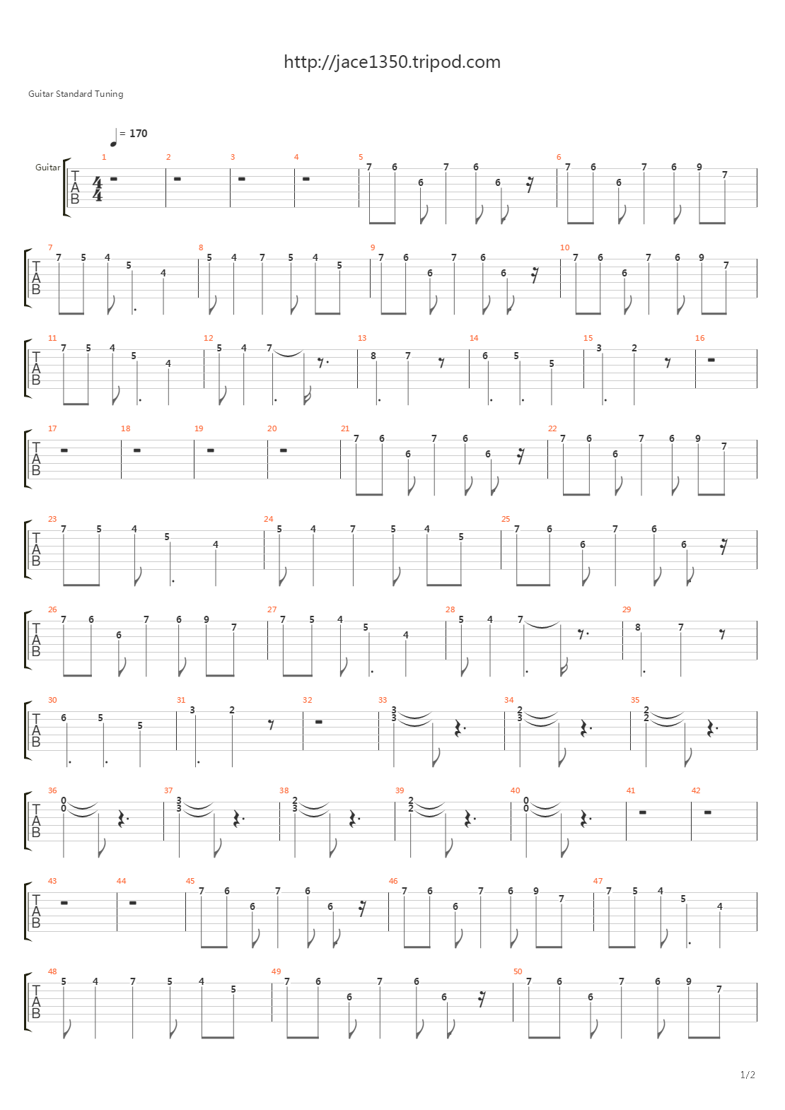 双截龙2(Double Dragon 2) - Level 1吉他谱