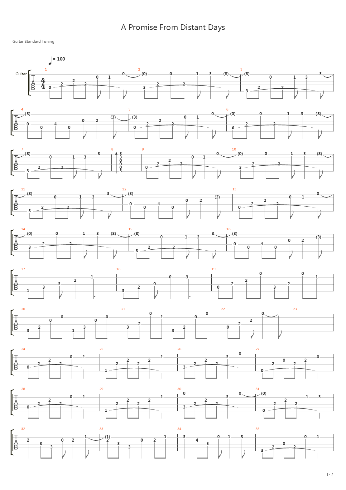 Everlasting Summer(Бесконечное лето) - A Promise From Distant Days吉他谱