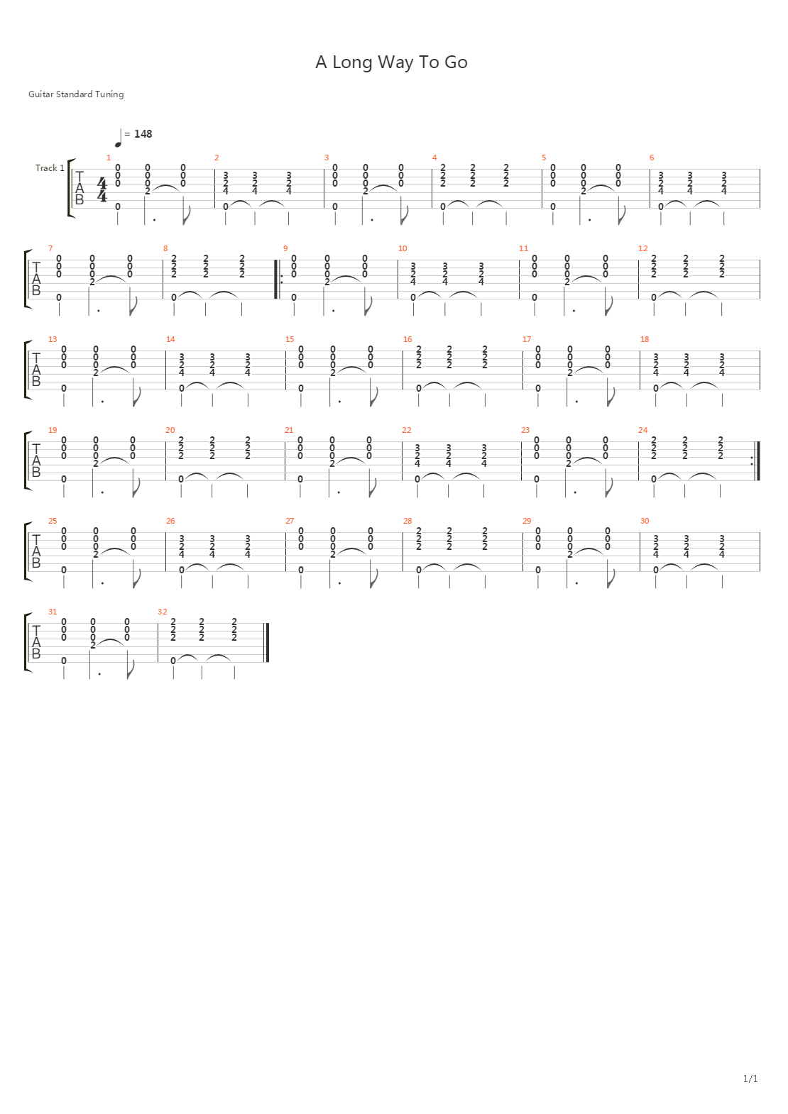 最终幻想4 - A Long Way To Go吉他谱