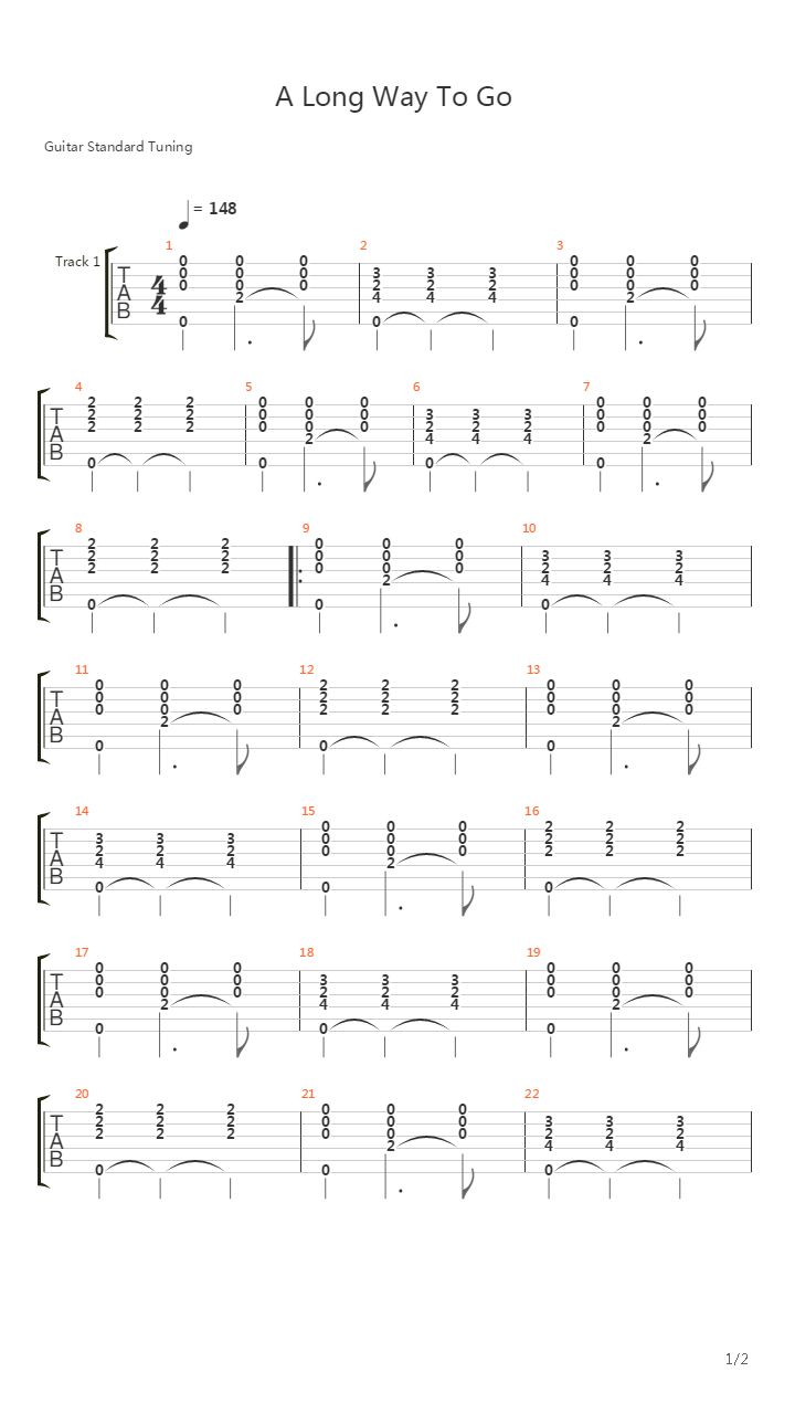 最终幻想4 - A Long Way To Go吉他谱