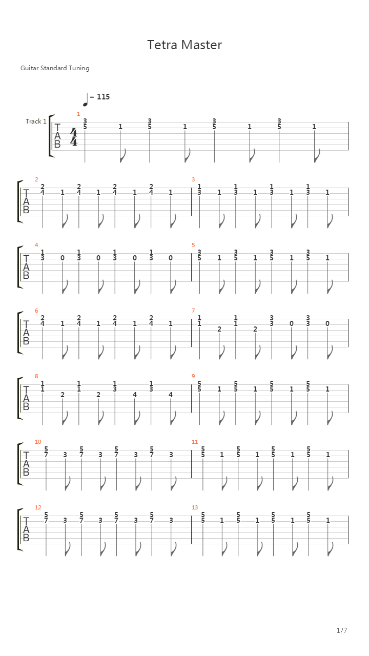 最终幻想9 - Tetra Master吉他谱