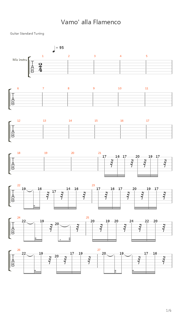 最终幻想9 - Vamo Alla Flamenco吉他谱