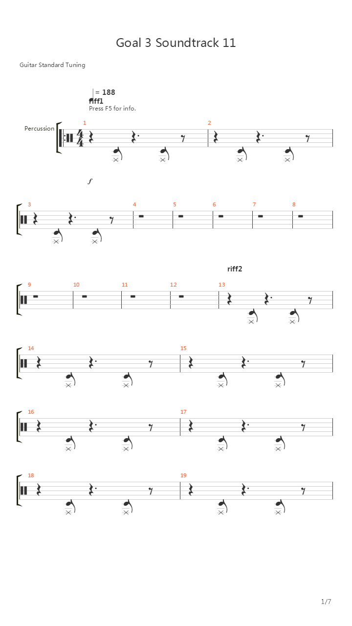 Goal 3(一球成名3) - Soundtrack 11吉他谱