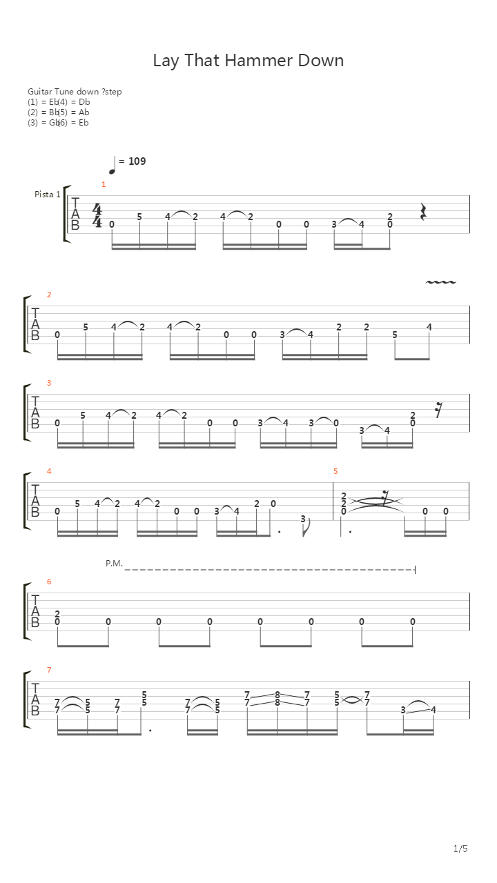 Hard Truck 18 Wheels Of Steel(18轮大卡车) - Lay That Hammer Down吉他谱