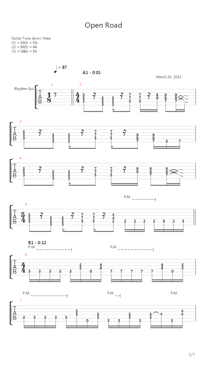 Hard Truck 18 Wheels Of Steel(18轮大卡车) - Open Road吉他谱